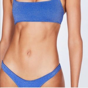 Triangl Mica Marina Sparkle Bikini Size Medium Cheeky Bottoms